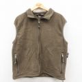 L★古着 EMS フリース ベスト メンズ 90年代 90s ワンポイントロゴ ポーラテック USA製 茶【spe】 26jan26
