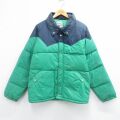 S★古着 長袖 ナイロン ジャケット メンズ 80年代 80s ラグラン ツートンカラー USA製 緑 26feb09