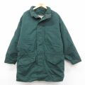 XL★古着 エディーバウアー 長袖 ナイロン ダウン ジャケット メンズ 00年代 00s ロング丈 緑 内側キルティング 26feb12