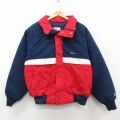 L★古着 GERRY 長袖 ナイロン ダウン ジャケット メンズ 90年代 90s 紺他 26feb12
