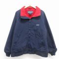 XL★古着 ランズエンド 長袖 ナイロン ジャケット メンズ 90年代 90s ポーラテック ラグラン 紺 内側フリース【spe】 26feb16