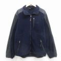 L★古着 エルエルビーン 長袖 フリース ジャケット メンズ 00年代 00s ワンポイントロゴ USA製 紺 26feb16