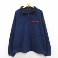 XL★古着 長袖 ハーフジップ フリース ジャケット メンズ 90年代 90s LEMON 大きいサイズ 紺 26feb19