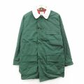 M★古着 ダックスバック 長袖 ジャケット メンズ 70年代 70s 襟コーデュロイ ロング丈 タロン 緑 内側ウール 26feb19