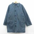 XL★古着 長袖 ダウン ジャケット パーカー メンズ 80年代 80s ロング丈 カナダ製 紺 26feb19