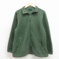 M★古着 ランズエンド 長袖 フリース ジャケット メンズ 00年代 00s 緑 26apr02