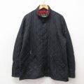 L★古着 バブアー 長袖 ナイロン キルティング ジャケット メンズ 黒他 26apr23