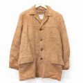 L★古着 キャンパス 長袖 スエード レザー ジャケット メンズ 80年代 80s USA製 茶 ブラウン 内側ボア 24nov01 中古 アウター 革ジャン 皮ジャン