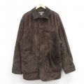 【20%OFF】XL★古着 バナナリパブリック BANANA REPUBLIC 長袖 ブランド スエード レザー ジャケット メンズ 00年代 00s こげ茶 ブラウン 25oct22 中古 アウター 革ジャン 皮ジャン