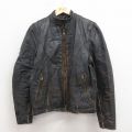 S★古着 長袖 レザー ジャケット メンズ 80年代 80s シングルライダース  25nov12