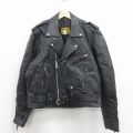 XL★古着 長袖 レザー ジャケット メンズ 00年代 00s ダブルライダース 黒 内側キルティング 26jan09