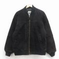XL★古着 ベーシックエディションズ 長袖 スエード レザー ジャケット メンズ 00年代 00s 黒 内側キルティング 26feb18