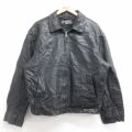 XL★古着 バナナリパブリック 長袖 レザー ジャケット メンズ 00年代 00s 黒 内側キルティング 26apr14