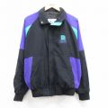 L★古着 MVスポーツ 長袖 ナイロン ジャケット メンズ 90年代 90s AMBASSADORS マルチカラー ラグラン USA製 黒他 ブラック 24dec10 中古 アウター ウインドブレーカー