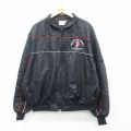 XL★古着 キングルイ 長袖 ナイロン ジャケット メンズ 80年代 80s ニュージャージー 大きいサイズ USA製 黒 ブラック 24dec13 中古 アウター ウインドブレーカー