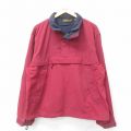M★古着 ティンバーランド 長袖 ハーフジップ ナイロン ジャケット メンズ 00年代 00s エンジ 内側メッシュ 24dec17 中古 アウター ウインドブレーカー