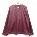 L★古着 リーボック REEBOK 長袖 ナイロン ジャケット メンズ ヘンリーネック エンジ 25mar11 中古 アウター ウインドブレーカー