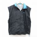 L★古着 リーボック REEBOK ナイロン ベスト メンズ 00年代 00s ワンポイントロゴ 黒 ブラック 内側メッシュ 25mar27 中古 アウター ウインドブレーカー