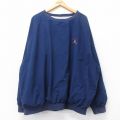 XL★古着 ラルフローレン Ralph Lauren 長袖 ブランド ナイロン ジャケット メンズ 90年代 90s ワンポイントロゴ ゴルフ ラグラン 大きいサイズ クルーネック 紺 ネイビー 内側メッシュ 【spe】 25aug04 中古 アウター ウインドブレーカー