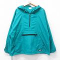 XL★古着 エルエルビーン LLBEAN 長袖 ナイロン ジャケット アノラック パーカー メンズ 90年代 90s ワンポイントロゴ 青緑 【spe】 25aug04 中古 アウター ウインドブレーカー