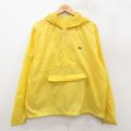 L★古着 ラコステ LACOSTE 長袖 ナイロン ジャケット アノラック パーカー メンズ ワンポイントロゴ 黄 イエロー 25sep29 中古 アウター ウインドブレーカー