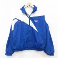 S★古着 リーボック REEBOK 長袖 ナイロン ジャケット メンズ 90年代 90s ワンポイントロゴ PARKVIEW 青他 ブルー 25sep29 中古 アウター ウインドブレーカー