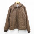 M★古着 シアーズ 長袖 ナイロン ジャケット パーカー メンズ 80年代 80s 茶 ブラウン 25oct01 中古 アウター ウインドブレーカー