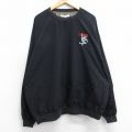 XL★古着 長袖 ナイロン ジャケット メンズ 00年代 00s シンシナティベアキャッツ 大きいサイズ クルーネック 黒 ブラック 25oct03 中古 アウター ウインドブレーカー