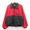 XL★古着 長袖 ナイロン ジャケット メンズ 90年代 90s XTEND ツートンカラー USA製 赤他 レッド 25oct07 中古 アウター ウインドブレーカー