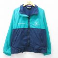 XL★古着 長袖 ナイロン ジャケット メンズ 80年代 80s テクノロジー ラグラン ツートンカラー USA製 緑他 グリーン 内側フリース 25oct11 中古 アウター ウインドブレーカー