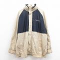【20%OFF】XL★古着 ラルフローレン Ralph Lauren 長袖 ブランド ナイロン ジャケット メンズ 90年代 90s ワンポイントロゴ 薄ベージュ カーキ 内側メッシュ 25oct16 中古 アウター ウインドブレーカー