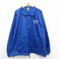 XL★古着 チャンピオン champion 長袖 ナイロン ジャケット メンズ 00年代 00s ケープメイ ラグラン 大きいサイズ 青 ブルー 内側メッシュ 25oct20 中古 アウター ウインドブレーカー