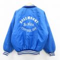 XL★古着 長袖 ナイロン ジャケット メンズ 90年代 90s ローズマウント ラグラン USA製 青 ブルー 内側キルティング 25oct20 中古 アウター ウインドブレーカー