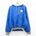 XL★古着 ホロウェイ 長袖 ハーフジップ ナイロン ジャケット パーカー メンズ 90年代 90s ベースボール 大きいサイズ 青他 ブルー 25oct20 中古 アウター ウインドブレーカー