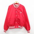 XL★古着 スイングスター 長袖 ナイロン ジャケット メンズ 80年代 80s State Farm 大きいサイズ USA製 赤他 レッド 25oct28 中古 アウター ウインドブレーカー