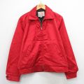 L★古着 ゴールデンフリース 長袖 ナイロン ジャケット メンズ 80年代 80s USA製 赤 レッド 25nov04 中古 アウター ウインドブレーカー