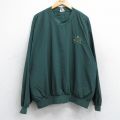 XL★古着 マンシングウェア 長袖 ナイロン ジャケット メンズ 90年代 90s ゴルフ GNC 大きいサイズ Vネック USA製 緑 グリーン 25nov04 中古 アウター ウインドブレーカー