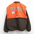 XL★古着 長袖 ハーフジップ ナイロン ジャケット メンズ 90年代 90s チェロキー ラクロス ツートンカラー USA製 茶他 ブラウン 内側メッシュ 25nov04 中古 アウター ウインドブレーカー