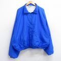 XL★古着 長袖 ナイロン ジャケット メンズ 80年代 80s ラグラン 大きいサイズ USA製 青 ブルー 25nov04 中古 アウター ウインドブレーカー