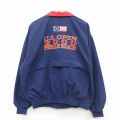 XL★古着 長袖 ナイロン ジャケット メンズ 00年代 00s US OPEN 大きいサイズ USA製 紺他 ネイビー 25nov05 中古 アウター ウインドブレーカー