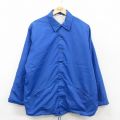 L★古着 長袖 ナイロン ジャケット メンズ 青 ブルー 25nov05 中古 アウター ウインドブレーカー