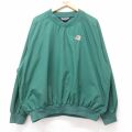 XL★古着 長袖 ナイロン ジャケット メンズ 90年代 90s Andersen Windows 大きいサイズ Vネック USA製 緑 25nov15