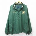 XL★古着 ホロウェイ 長袖 ハーフジップ ナイロン ジャケット メンズ 90年代 90s BRICK ラグラン 大きいサイズ USA製 緑他 25nov19
