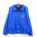 XL★古着 長袖 ナイロン ジャケット メンズ 90年代 90s THE STONE CLINIC ラグラン USA製 青 内側メッシュ 25nov19