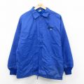 L★古着 ヒルトン 長袖 ナイロン ジャケット メンズ 90年代 90s アメリカンツール USA製 青 内側ボア 25dec06