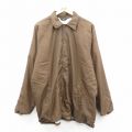 XL★古着 シアーズ 長袖 ナイロン ジャケット メンズ 80年代 80s ラグラン 茶 25dec16