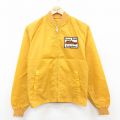 S★古着 長袖 ナイロン ジャケット メンズ 80年代 80s 車 ラグラン 黄 25dec20