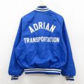 XL★古着 長袖 ナイロン ジャケット メンズ 80年代 80s ADRIAN ラグラン 青 内側キルティング 25dec20