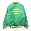 L★古着 長袖 ナイロン ジャケット メンズ 80年代 80s MENDON ラグラン USA製 緑他 内側キルティング 26jan06