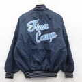 L★古着 デロング 長袖 ナイロン ジャケット メンズ 90年代 90s Finn Camp ラグラン USA製 紺他 内側キルティング 26jan06
